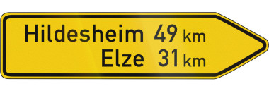 对重要道路方向标志