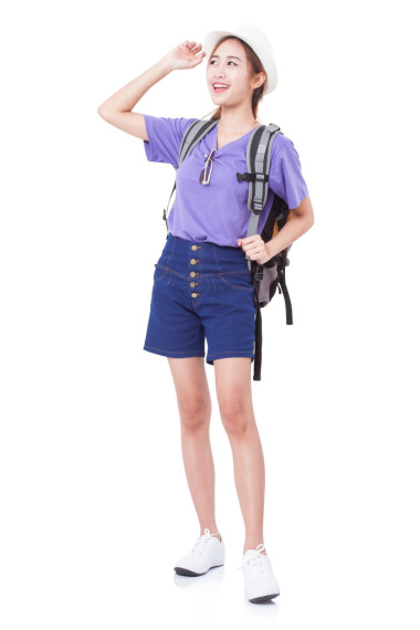 年輕女孩旅游