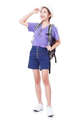 年轻女孩旅游