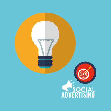 社會的廣告設計。媒體圖標。白色背景矢量