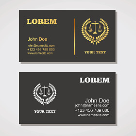 律师事务所，律师事务所律师服务。名片设计模板的四大