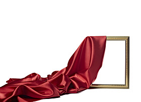 丝缎织物纹理背景木制框架图片