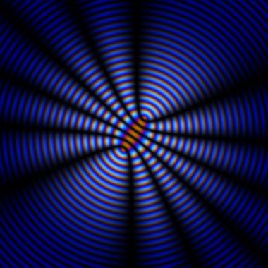 抽象的白色蓝色同心螺旋图片