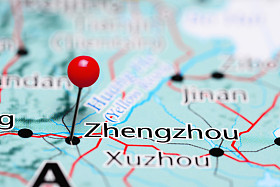 郑州寄托在一张中国地图图片