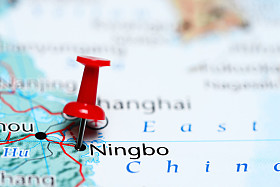 宁波寄托在一张中国地图