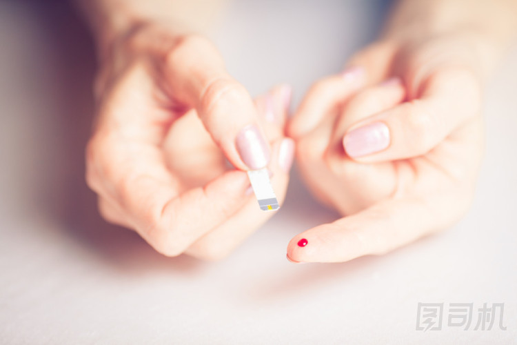 People concept - close-up of female finger blood drops and T