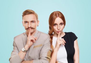 女人和男人，夫婦保守秘密圖片