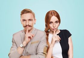 女人和男人，夫妇保守秘密图片