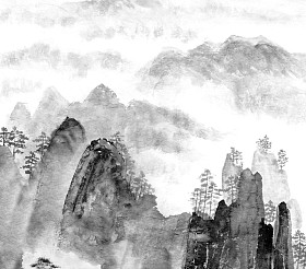 中国绘画的山和云