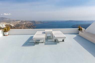 費(fèi)拉。在地中海地區(qū)的圣托里尼島的首都