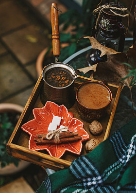 Instagram 看图片的下降咖啡心情