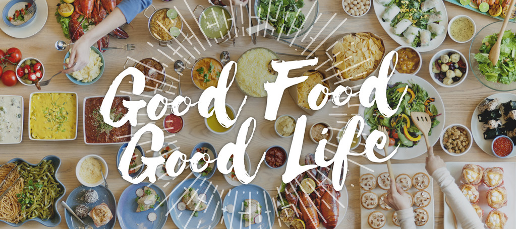 食物和良好的生活概念表 食物和良好的生活概念表