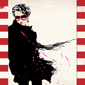 现代少女 grunge 背景