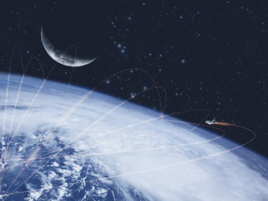 藍(lán)色的地球和空間羊