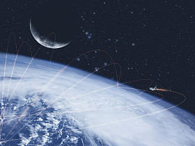 蓝色的地球和空间羊