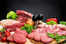 新鲜生肉背景 
