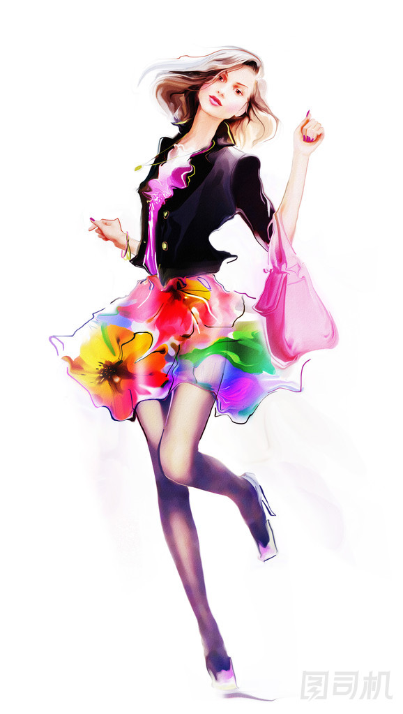 時(shí)髦的衣服的女人圖片
