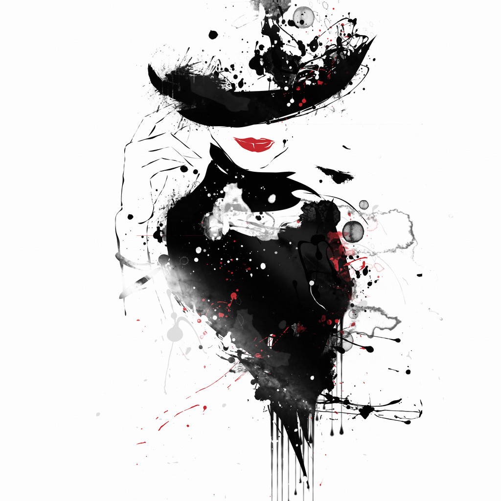 现代少女 grunge 背景