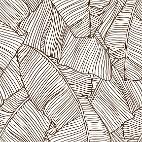 矢量插画棕榈树的叶子。无缝模式