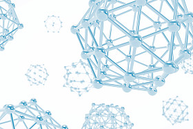 科学抽象的分子。3d 渲染