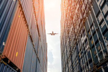 進(jìn)口、 出口、 物流概念-集裝箱的堆棧