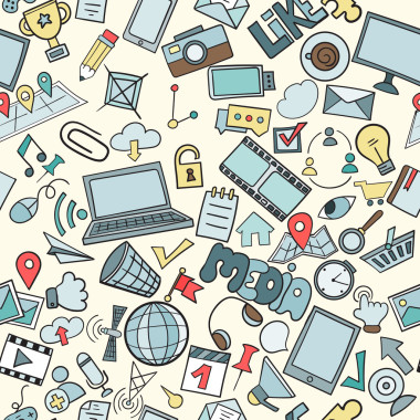 社会媒体无缝模式图片