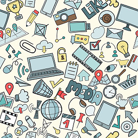 社会媒体无缝模式图片