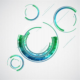 抽象颜色技术圈子。矢量图片