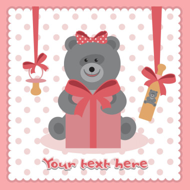 玩具熊持有一份禮物