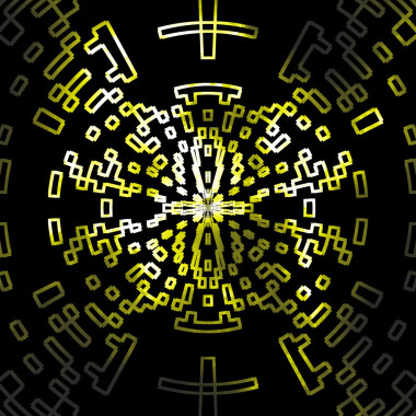 抽象的轮廓黄色数字设计背景图片