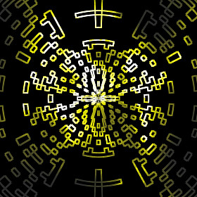 抽象的轮廓黄色数字设计背景图片