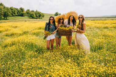 四個(gè)美麗的嬉皮女孩