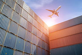 进口、 出口、 物流概念-集装箱的堆栈