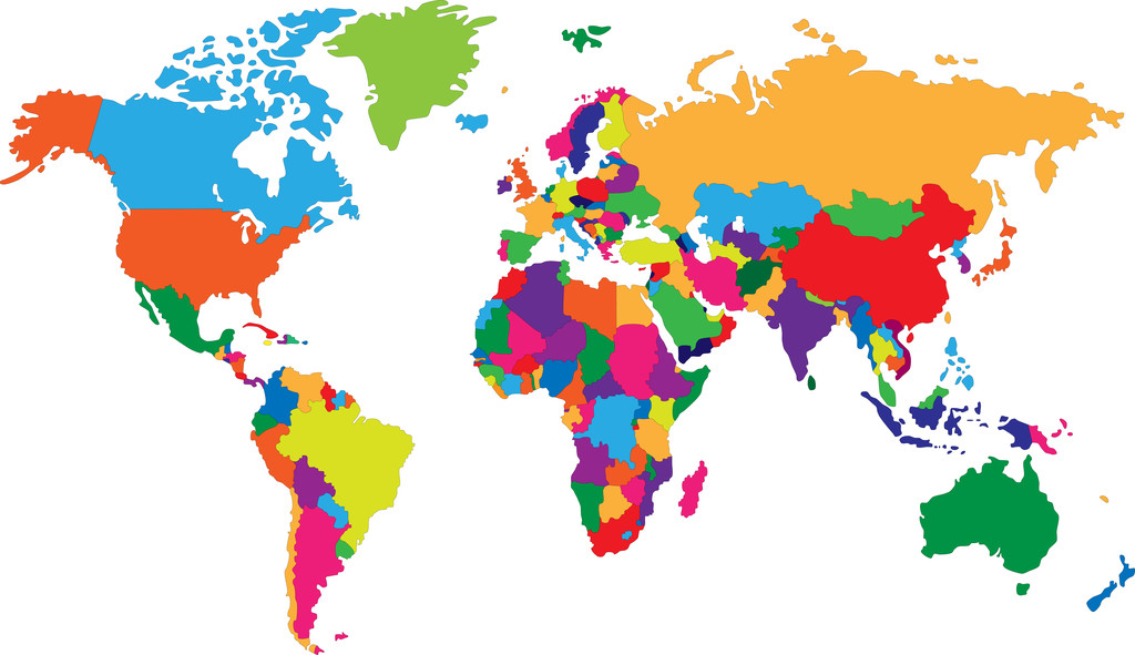 多彩世界地图图片 多彩世界地图图片