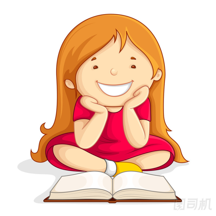 孩子讀打開(kāi)的書(shū)