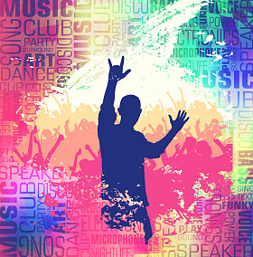 背景与跳舞的人图片