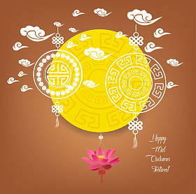  年年中秋灯笼背景 