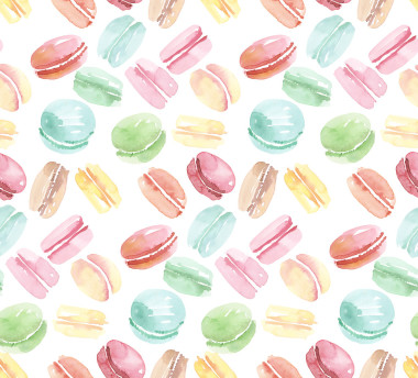 多彩的什錦的瑪卡無縫模式。水彩怡樂思