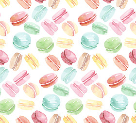 多彩的什锦的玛卡无缝模式。水彩怡乐思