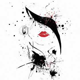 现代少女 grunge 背景