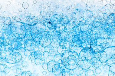蓝色气泡泡沫的背景