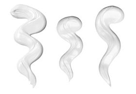 孤立在白色的美容霜照片