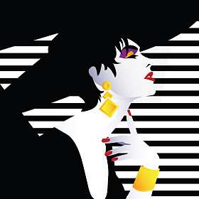 复古风格的时尚女孩