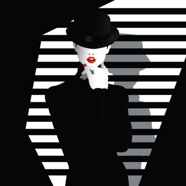 复古风格的时尚女孩