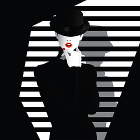 复古风格的时尚女孩