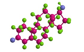 分子结构的激素睾酮，3d 渲染
