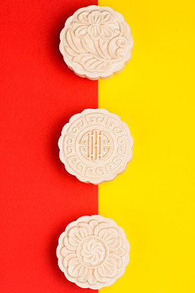 雪皮月饼 图片