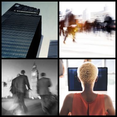 各種商務(wù)人士組成的拼貼畫照片