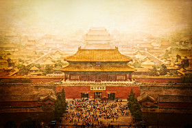 紫禁城经典视图中，北京，中国