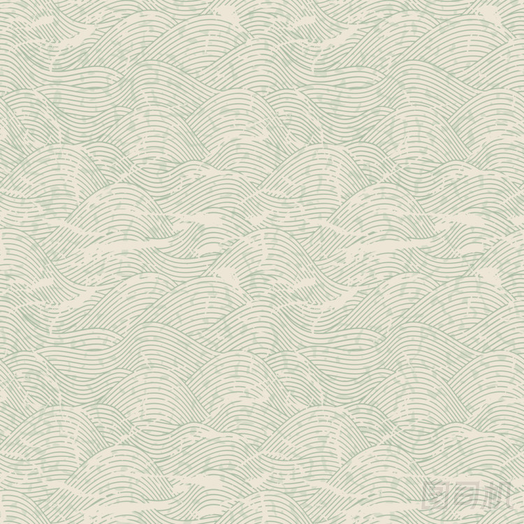 無縫波手繪制的圖案。抽象復(fù)古背景